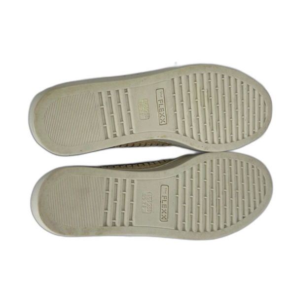 The Flexx Loafer Shoes Women’s Size 7.5 Color Navy Blue Tan Suede Leather - Picture 9 of 11